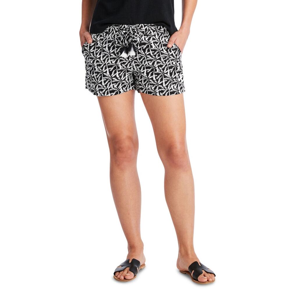 Vineyard Vines Womens Shorts XXS Elastic Waist Tassel Palm Tree Tropical Pocket